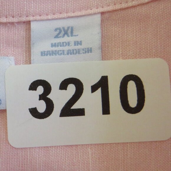 Cafe Luna* Men's Short Sleeve‎ Button Down Straight Hem Linen Shirt~ Size 2XL - Picture 9 of 11